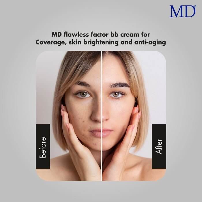 MD Flawless Factor BB Cream for Coverage, Skin Brightening & Anti-aging - 1.76 Fl Oz - MD