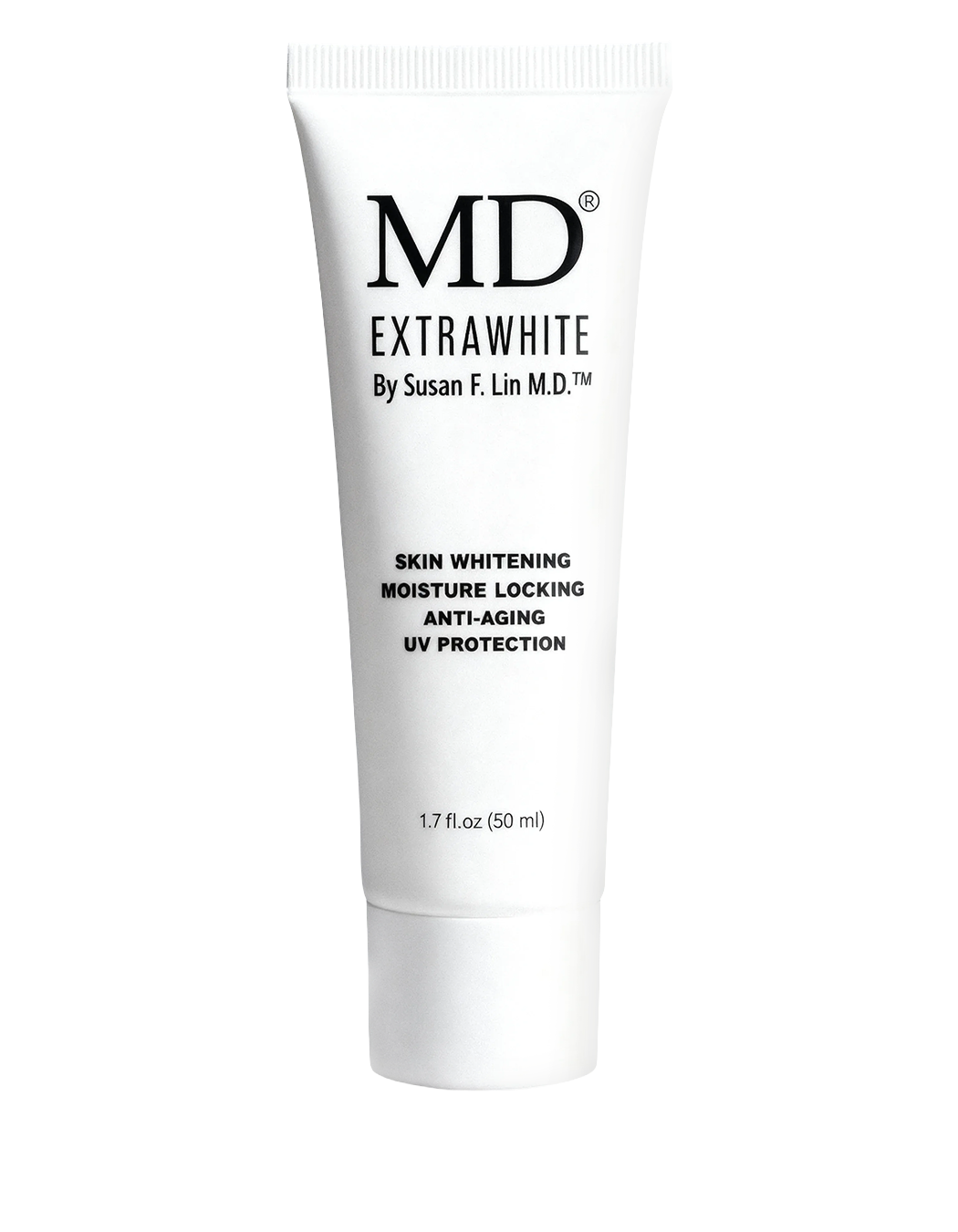 Front view of MD Extra White Brightening Serum – MD Skin collection, 50ml brightening and anti-aging facial serum with moisture-lock and UV protection.