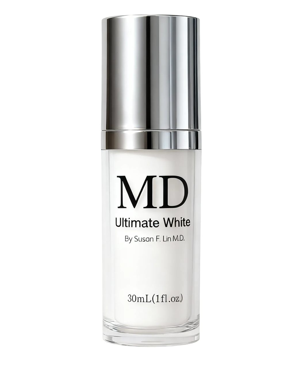 MD Ultimate White Serum – skin-brightening treatment with glutathione and peptides to reduce dark spots and promote radiant, even skin tone