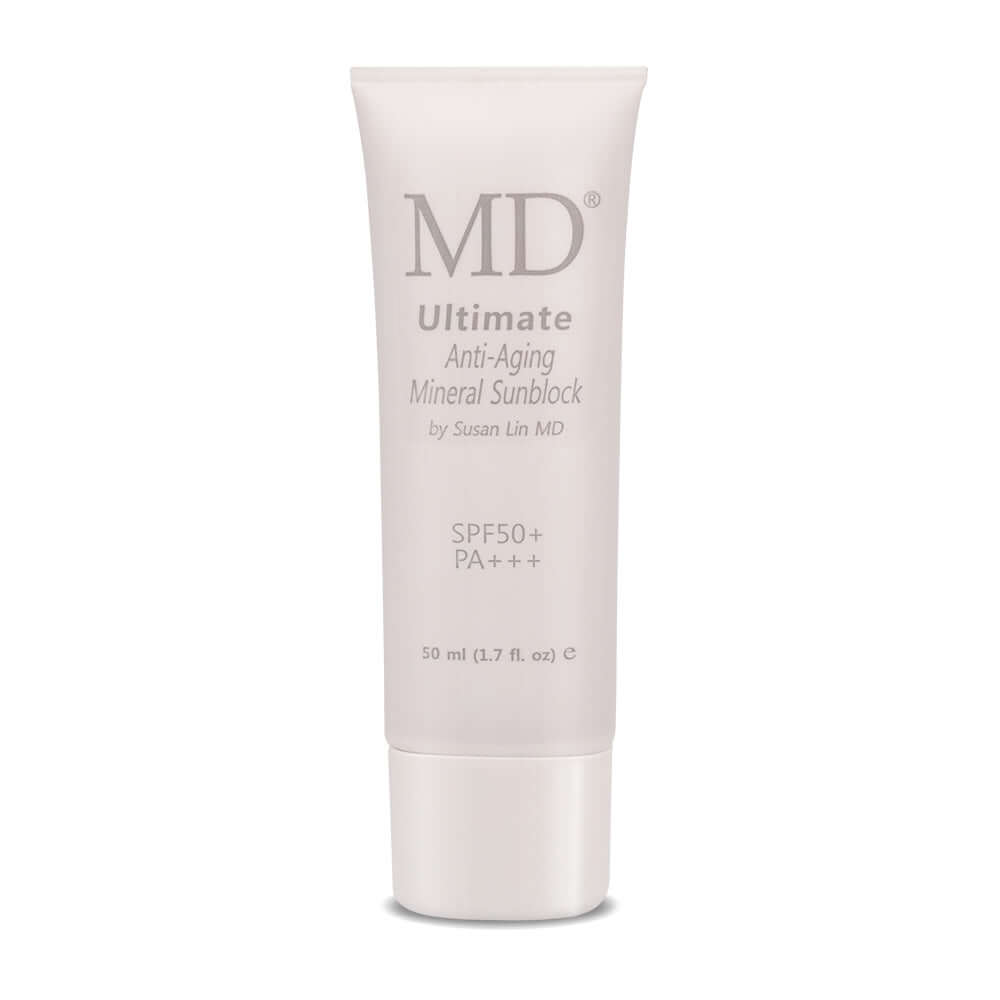 MD Ultimate Anti-Aging Mineral Sunblock SPF 50 for sensitive skin, lightweight, and reef safe, 1.7 Fl. Oz.