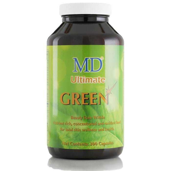 MD® Ultimate Green from MD Wellness—vegan supplement for beauty from within, clear skin, energy, and total body health