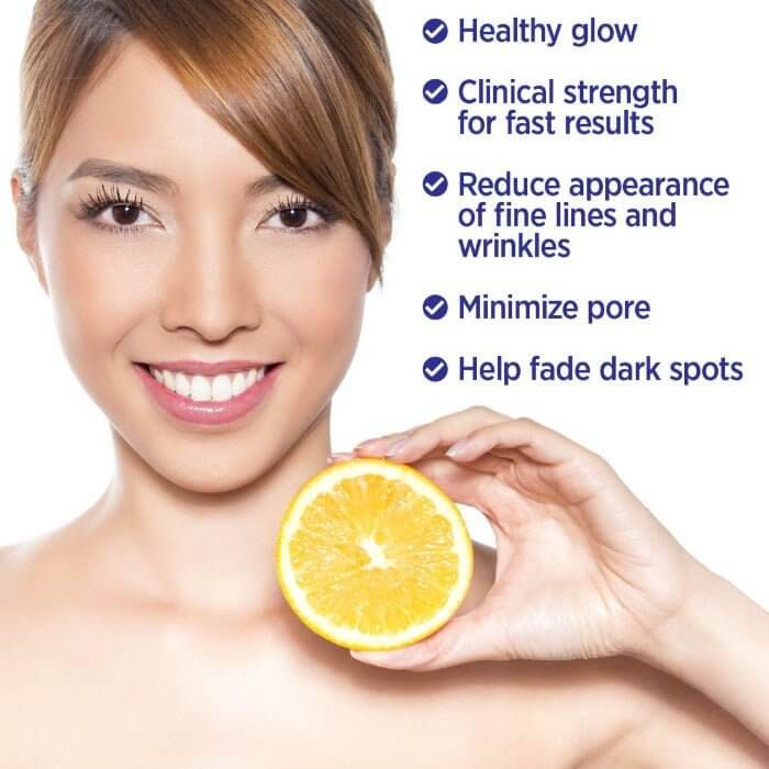 MD Ultimate Vitamin C Serum: clinical strength for healthy glow, reduces fine lines, minimizes pores, and fades dark spots for fast visible results

